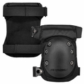 Ergodyne 435 Black Cap Hinged Rubber Cap Gel Knee Pad w/ Buckles 18435